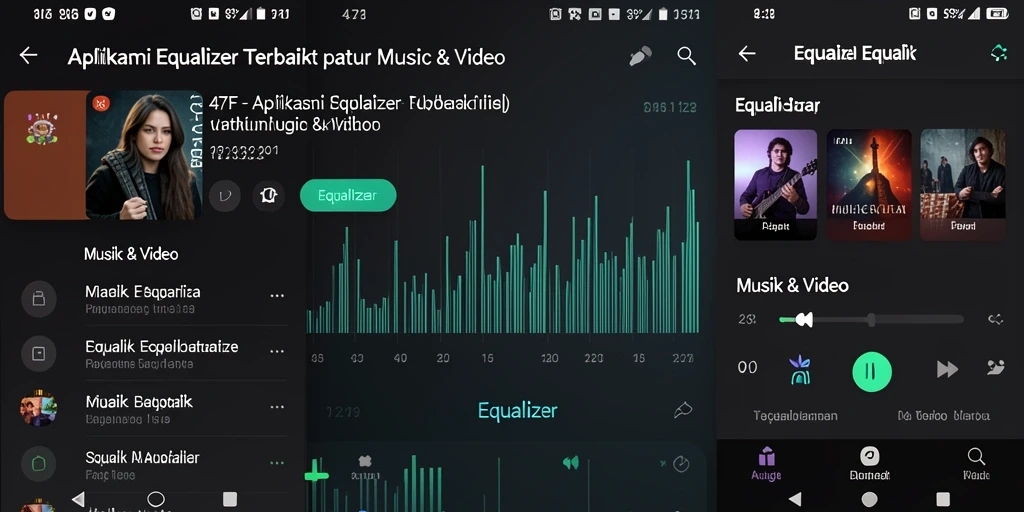 Tampilan antarmuka aplikasi Equalizer 47F yang intuitif dan ramah pengguna.