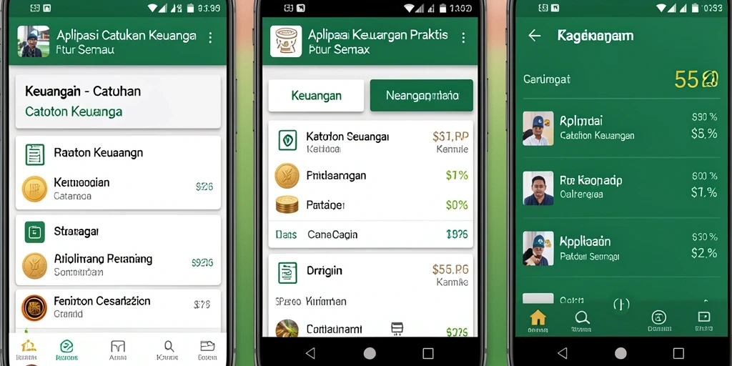 Antarmuka aplikasi Catatan Keuangan 55RP yang user-friendly.