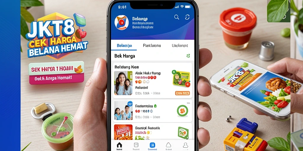 Antarmuka JKT8 yang memudahkan cek harga produk.