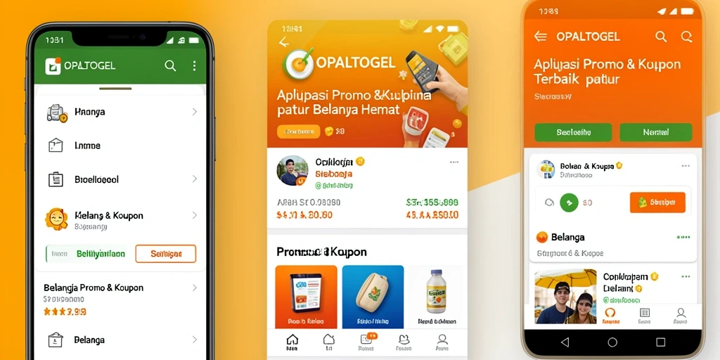 Antarmuka menarik dari aplikasi OPALTOGEL dengan berbagai promo dan kupon.
