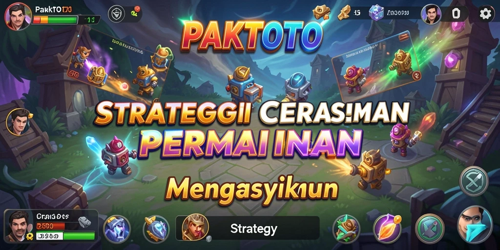 Tampilan antarmuka permainan strategi PAKTOTO yang menarik.