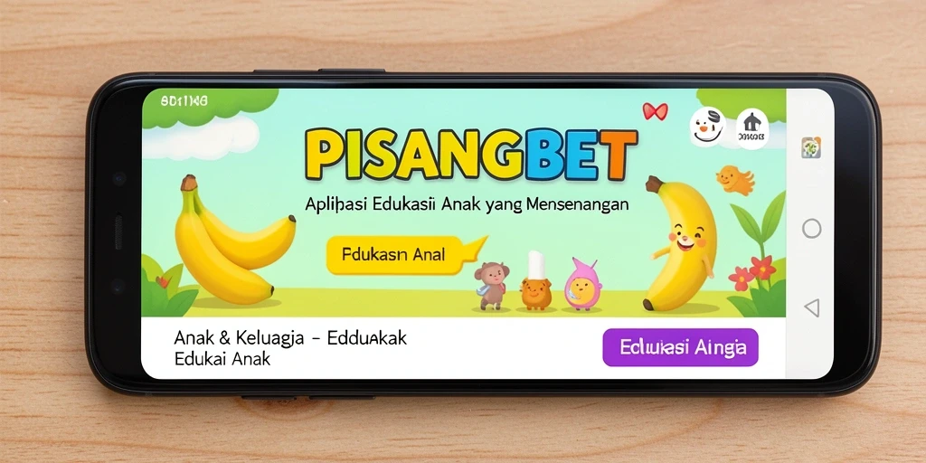 Tampilan aplikasi PISANGBET yang ceria dan interaktif untuk anak.